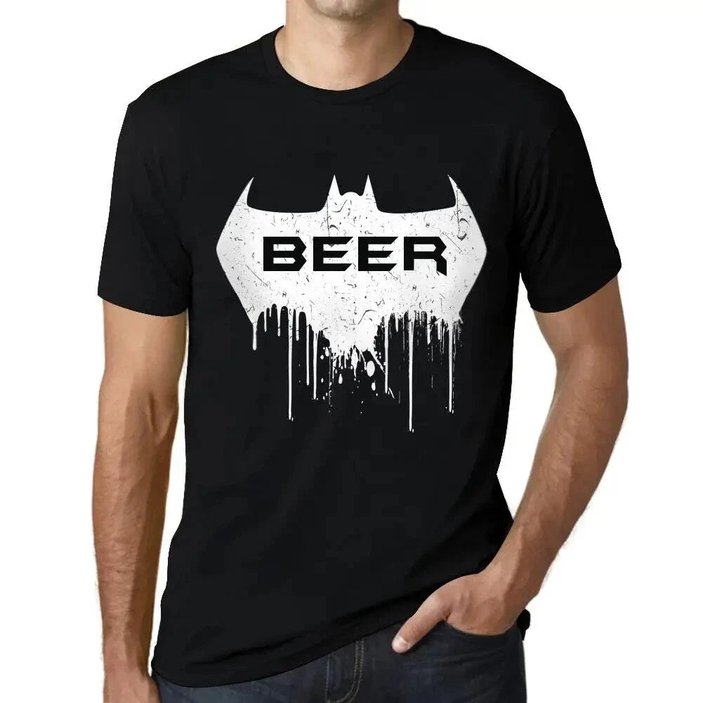 ULTRABASIC Men's Bat Beer T-Shirt Bat Beer T-Shirt Vintage