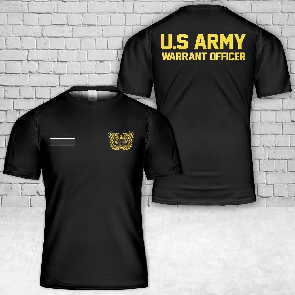 Custom Name US Army Warrant Officer Military 3D Shirt full size S-5XL