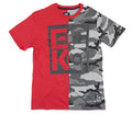 Ecko Unltd Men's T-Shirt Red & Black with Camo design Graphics T-Shirt EO31K751