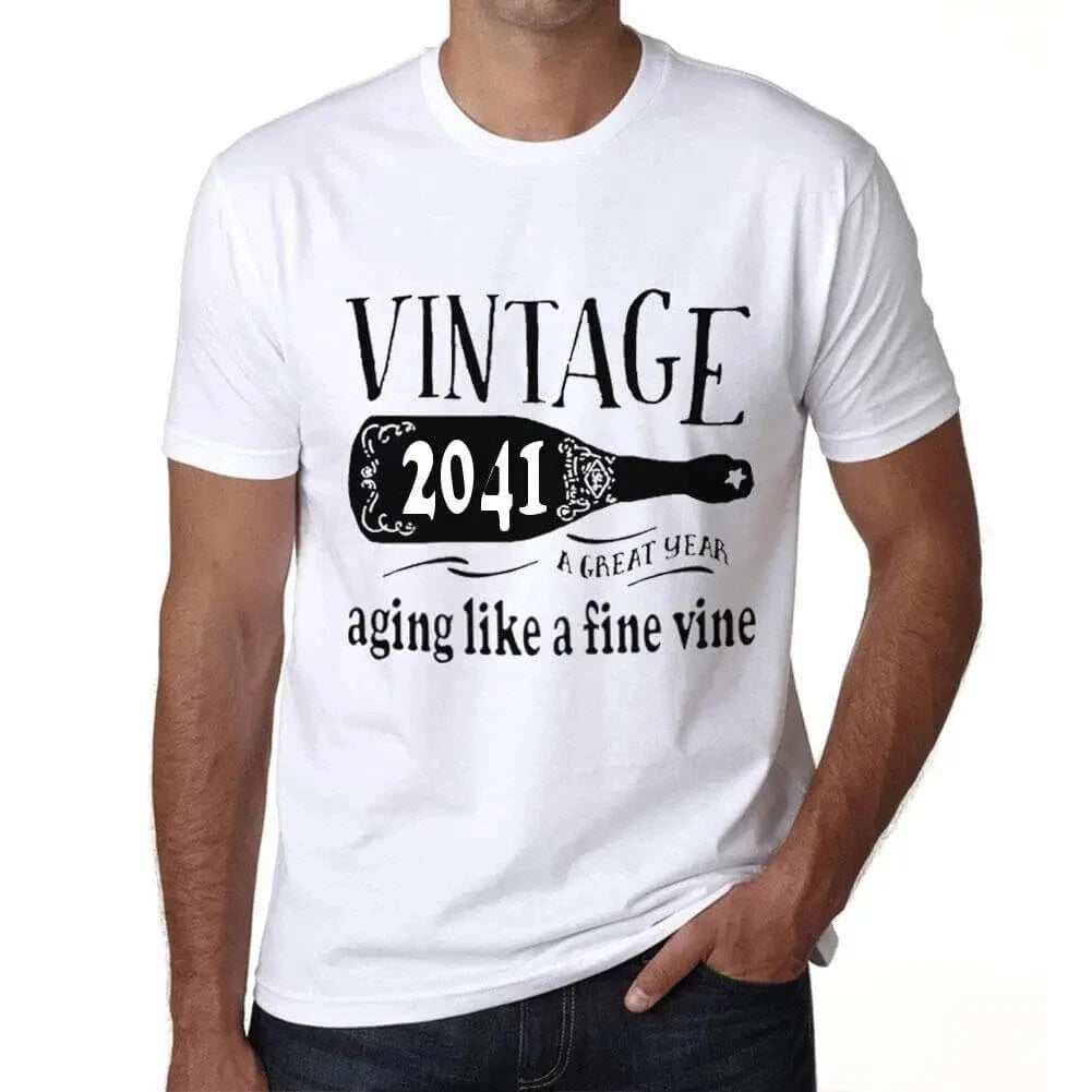 Men's Graphic T-Shirt Aging Like A Fine Wine 2041 Eco-Friendly Limited Edition