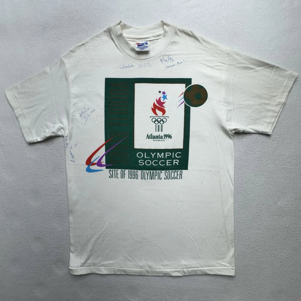 Vintage 1996 Atlanta Olympic Games Shirt Adult Medium Soccer Athens Georgia USA