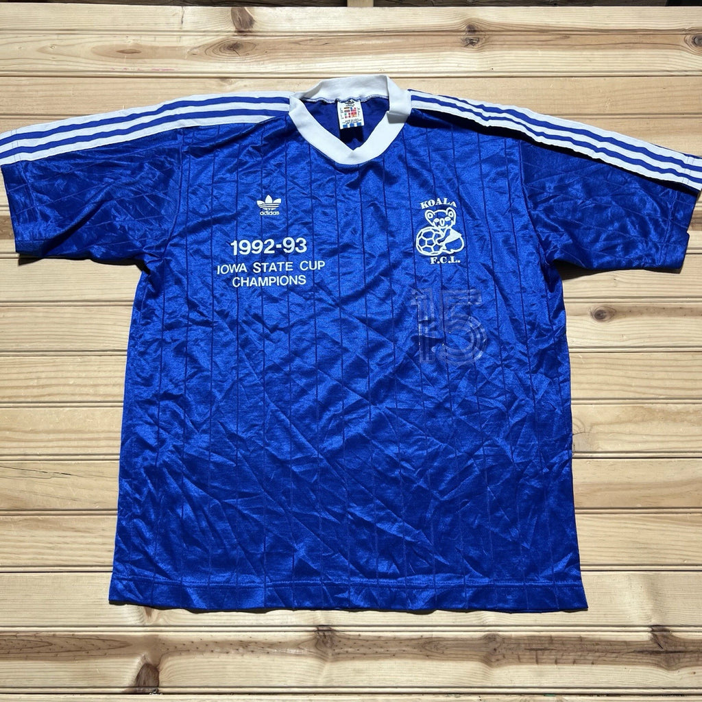 Vintage 90s 1992-93 Iowa Soccer State Champions Koala FC Liga Cup Jersey - Large