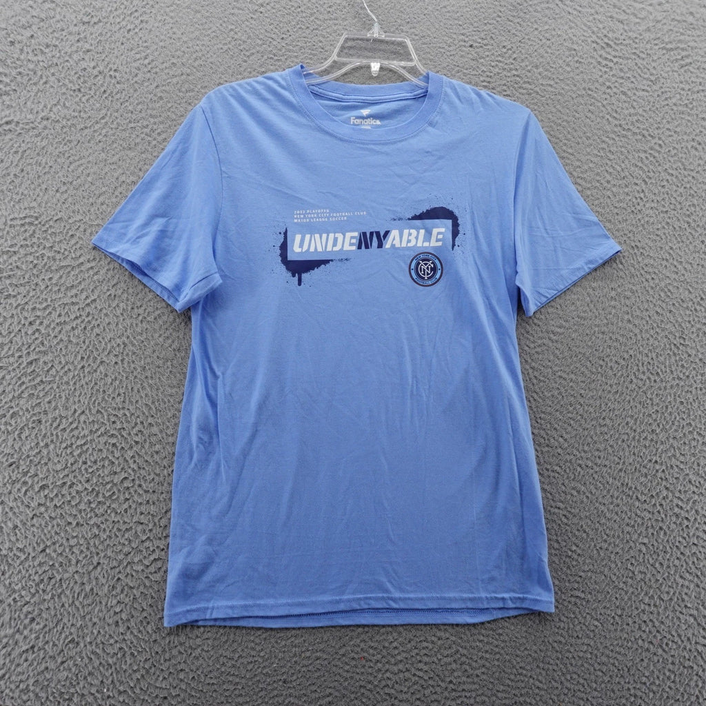 Fanatics NYCFC Undenyable MLS Soccer TShirt Mens Medium Blue NEW