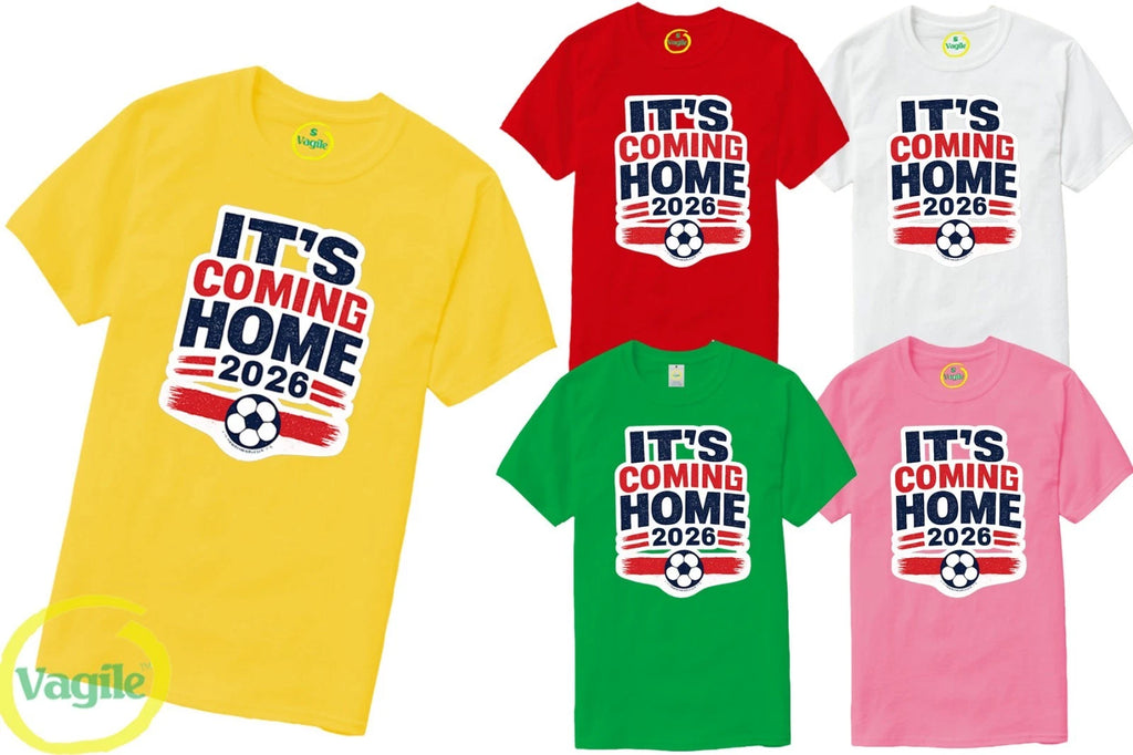 ENGLAND World Cup 2026 Adult Kids T-Shirt Football Coming Home Soccer Tee