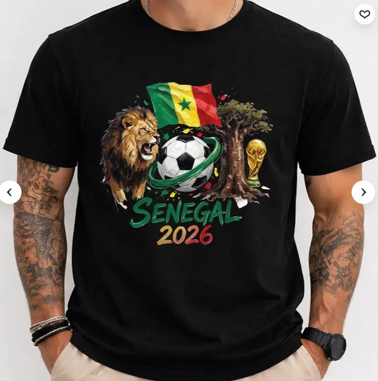 Senegal 2026 Shirt, Africa Soccer Tee, World Cup Football T-Shirt