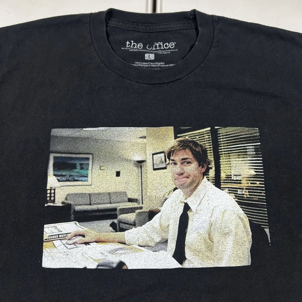The Office Jim Halpert Graphic T Shirt Men's Size XL Black Cotton TV Show Comedy