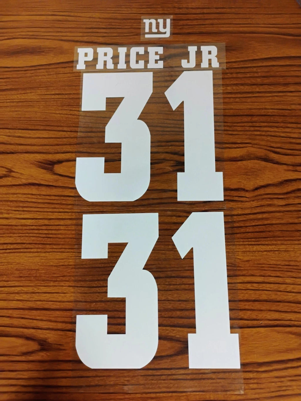 DIY-New York Giants CUSTOM Name & Number Jersey Kit-Personalized-Iron ons