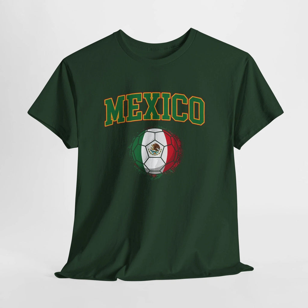 Mexico Soccer Ball Tee | Mexican Flag Football Jersey Style