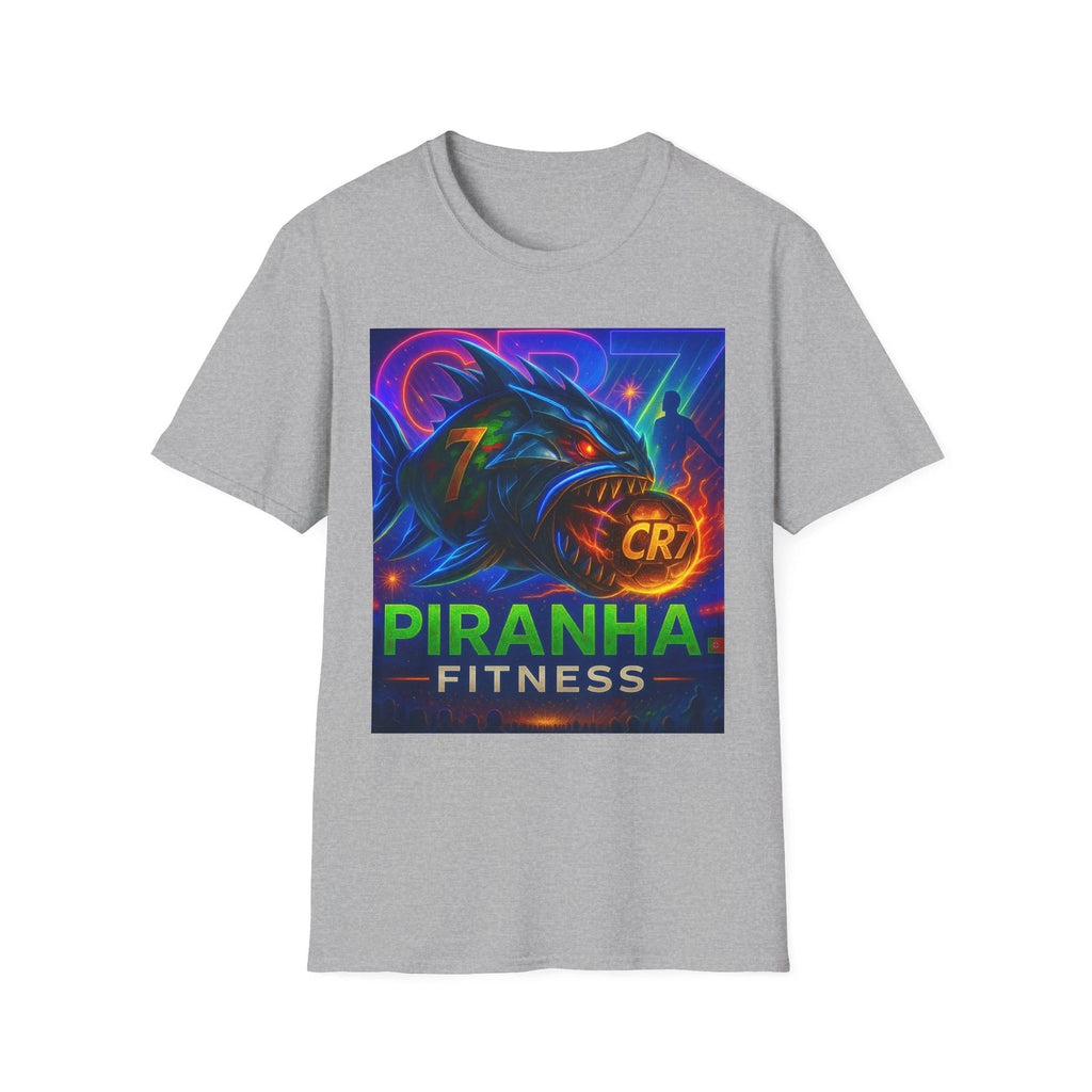 Piranha Fitness Colorful Tribute Shirt, CR7 Soccer Fan Apparel, Gym Workout Top