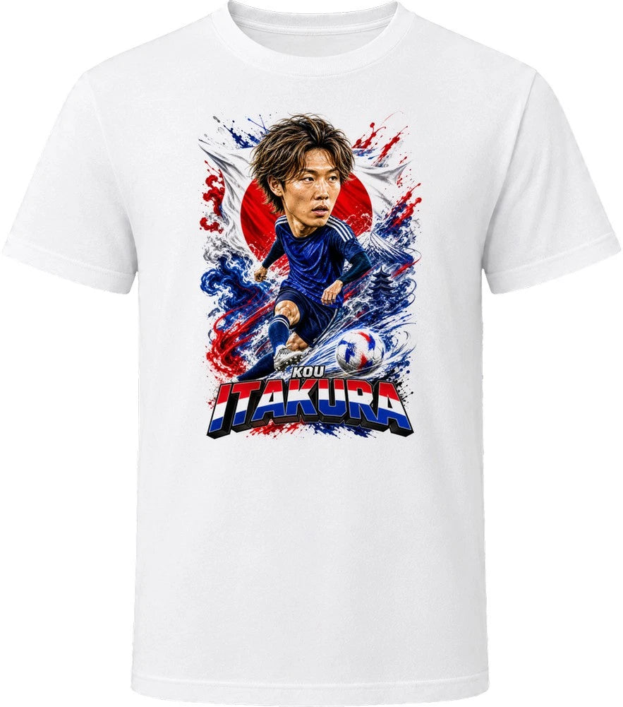 Kou Itakura Japan Soccer Caricature 2026 World Cup T Shirt