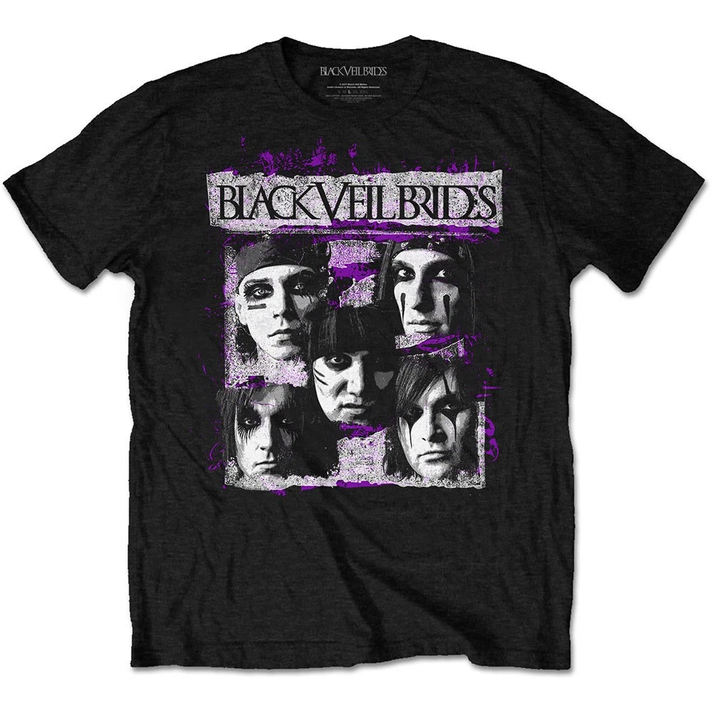 Black Veil Brides Grunge Faces erkend T-shirt voor mannen