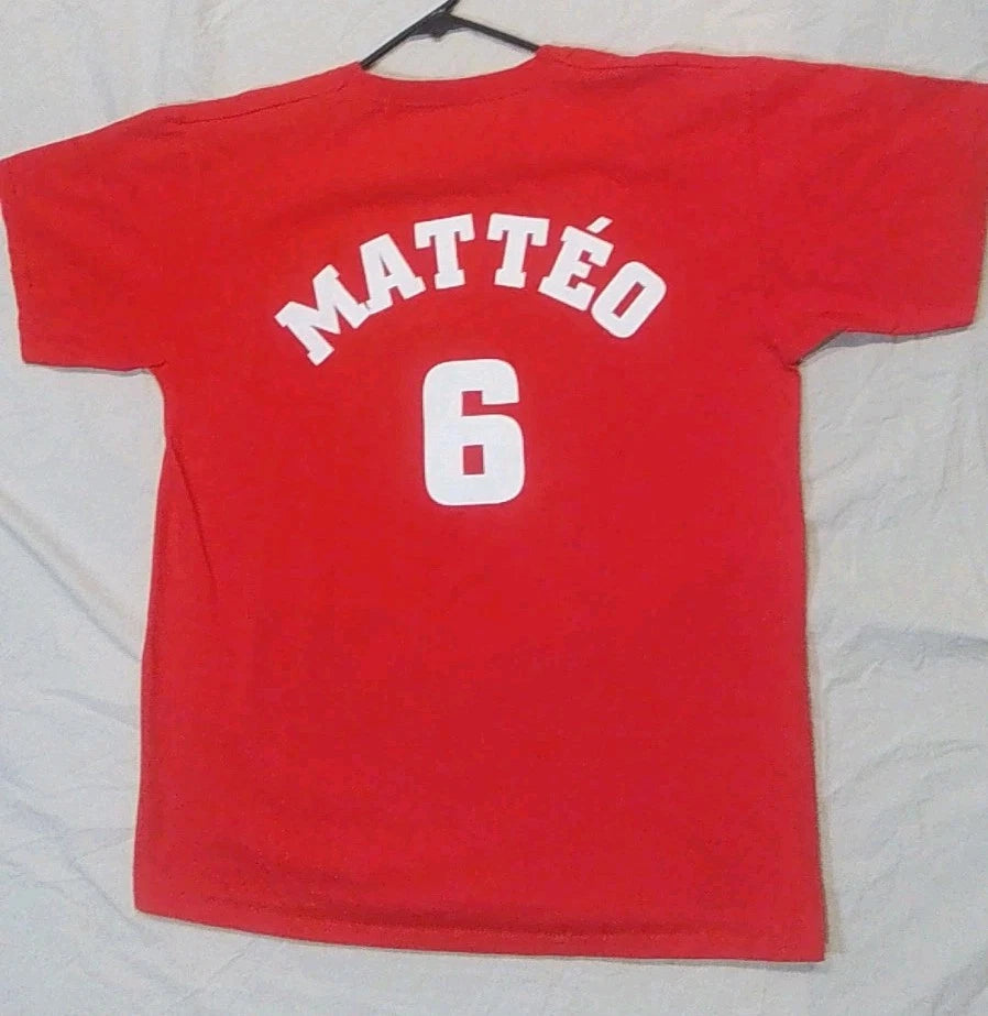 Matteo Dams Jersey Style Shirt Large Red Belgium Soccer Cup National Team Rare