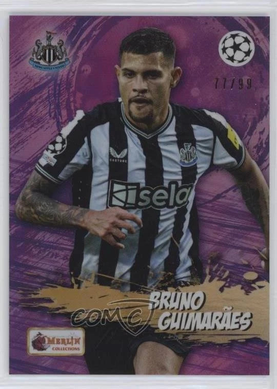 2023 Merlin's Heritage UEFA Club Competitions Purple 77/99 Bruno Guimaraes 19qk