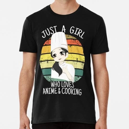 Girl Loves Anime Cooking Merch Otaku Kawaii Birthday Teen Girls Women T-Shirt