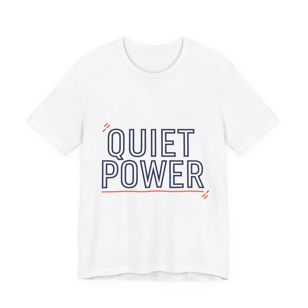 Quiet Power Tee | outline text shirt, minimalist typography tee
