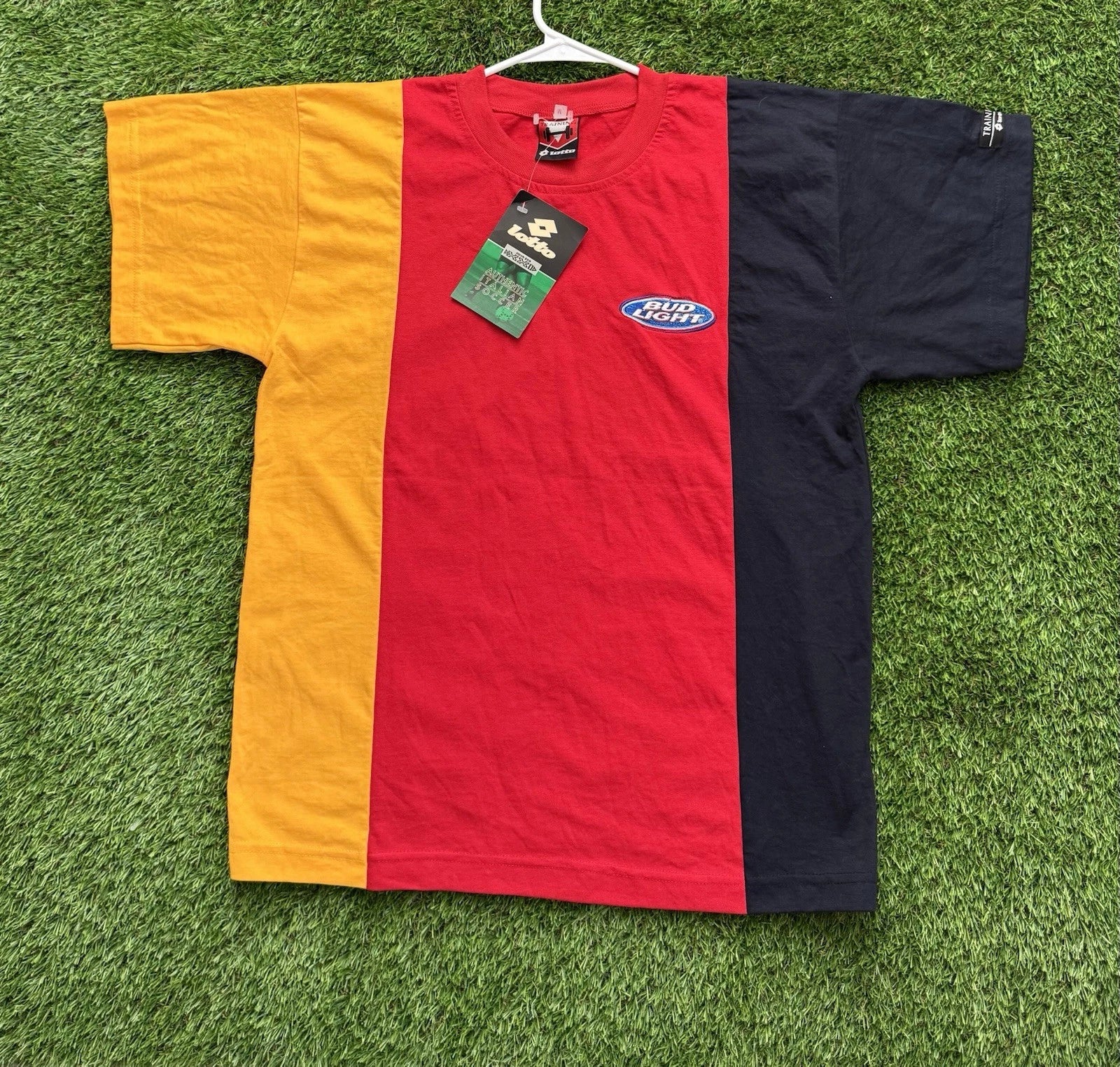 Y2K Vintage Lotto Italian Soccer Shirt Bud Light Branded NWT Size Medium