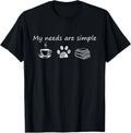 Funny Coffee Dog Book Lover Gift Unisex T-Shirt