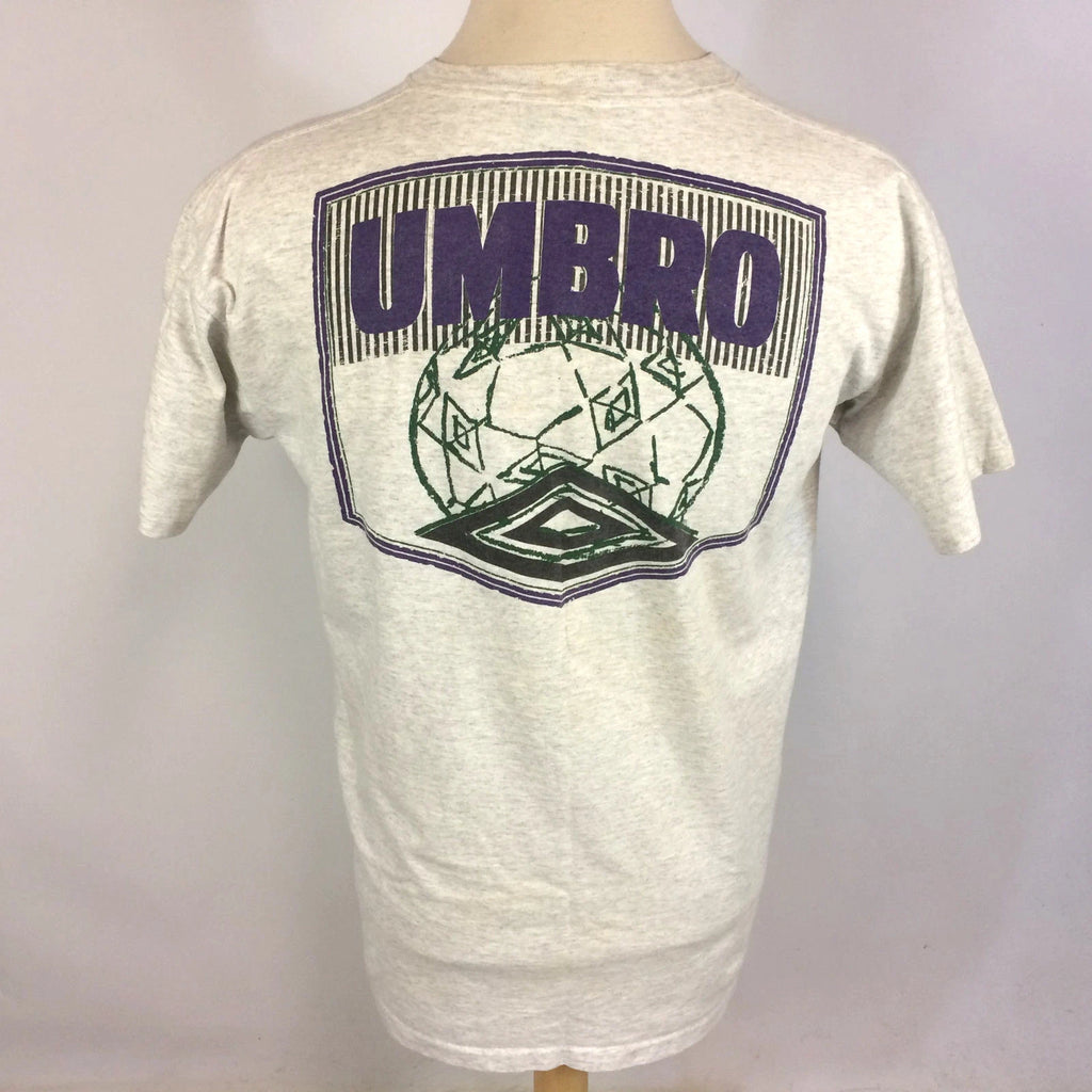 Vintage 80s 90s Umbro Soccer Athletic Worn Distressed Grunge Sport T Shirt USA