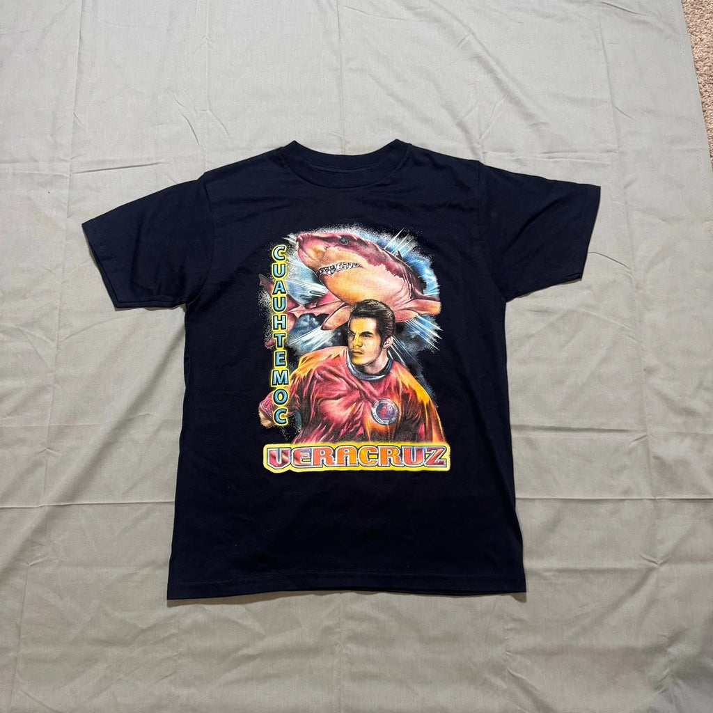 Cuauhtémoc Blanco Veracruz Soccer Graphic T-Shirt Black Vintage