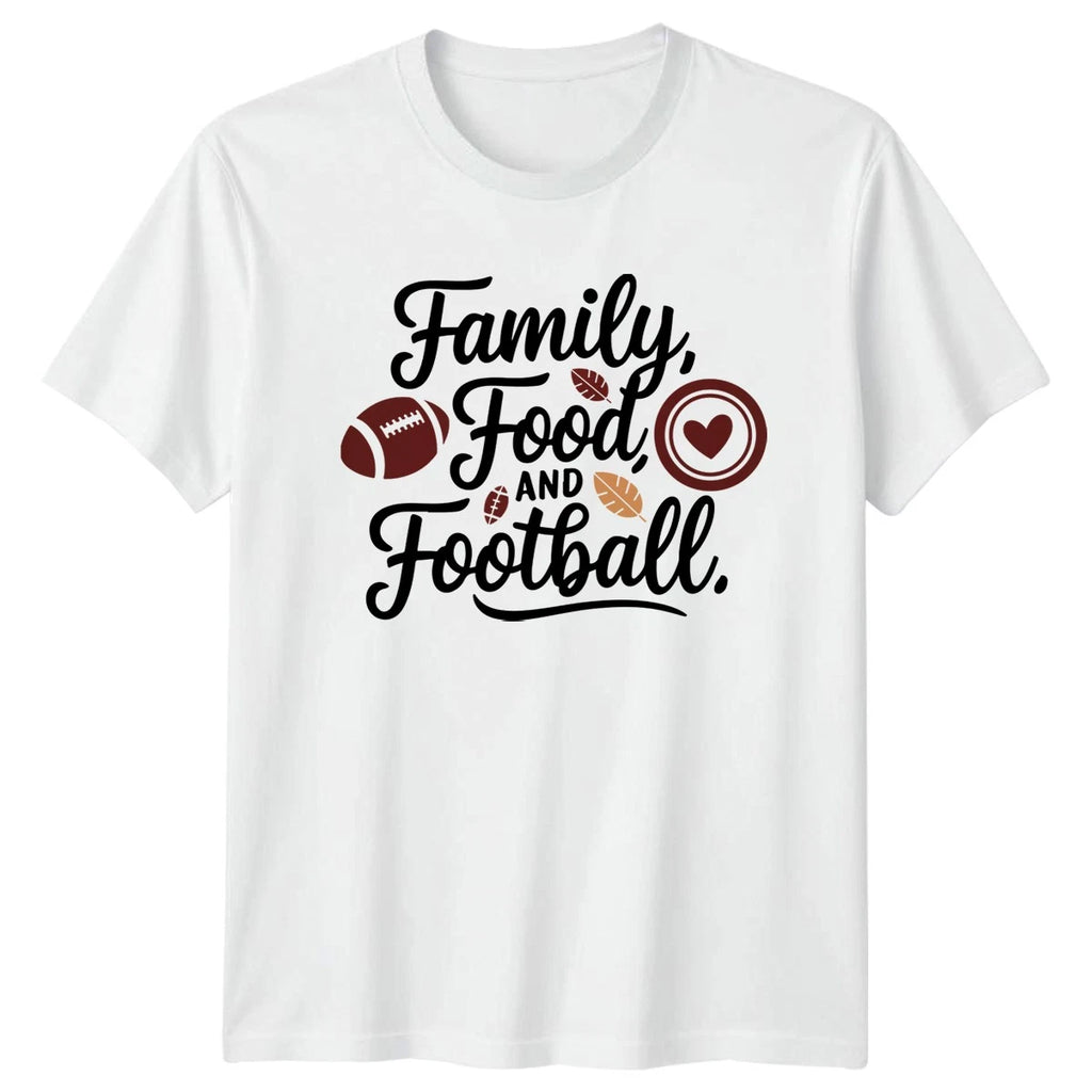Family Food And Football T-Shirt Football