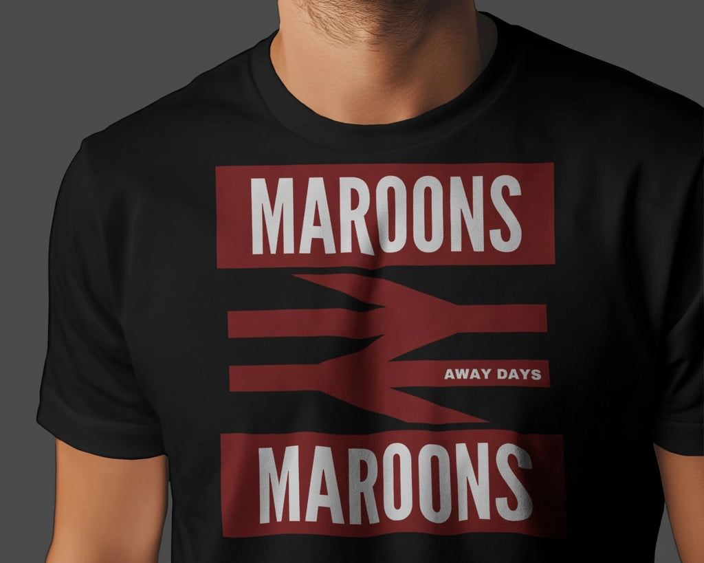 MAROONS Away Days T-Shirt | Edinburgh Hearts Jambos Jam Tarts Gorgie Boys