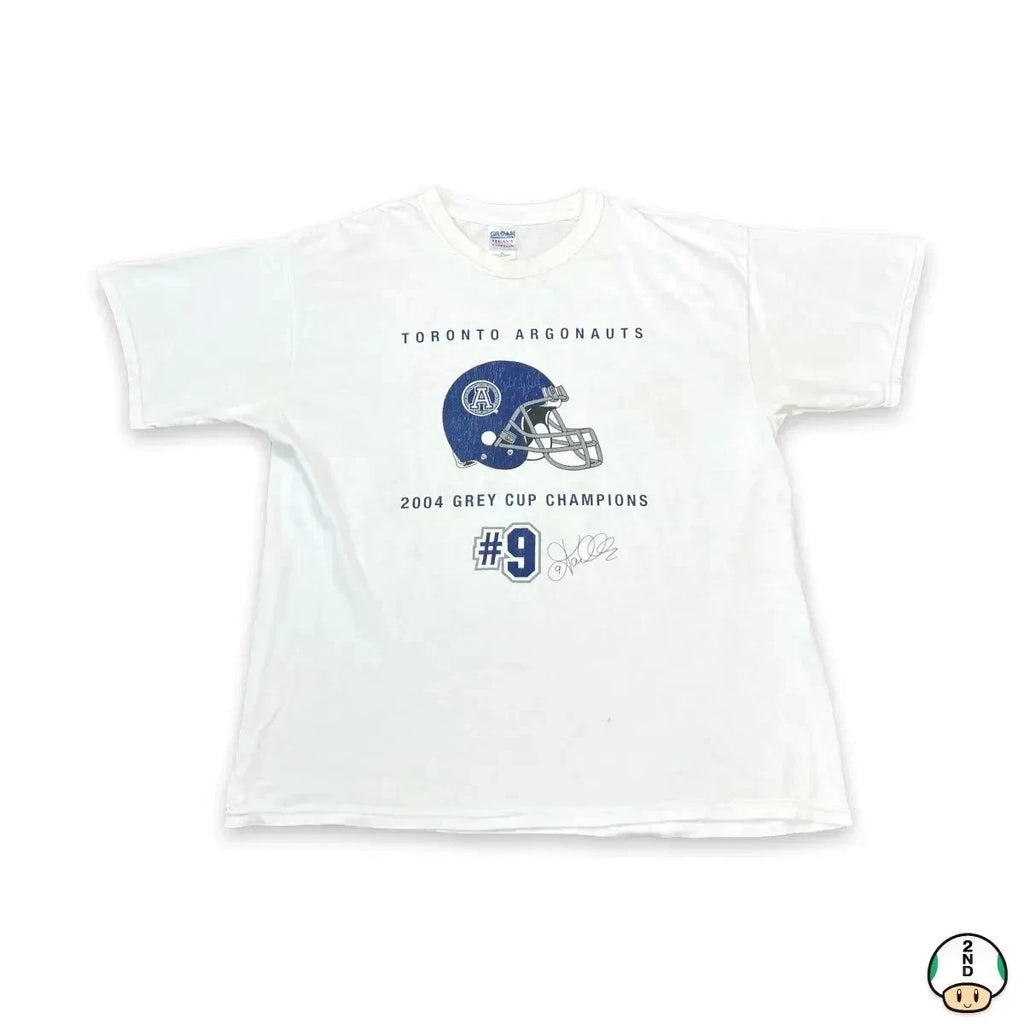 Vintage 2004 Toronto Argonauts T Shirt Mens XL White Grey Cup Champions CFL Tee