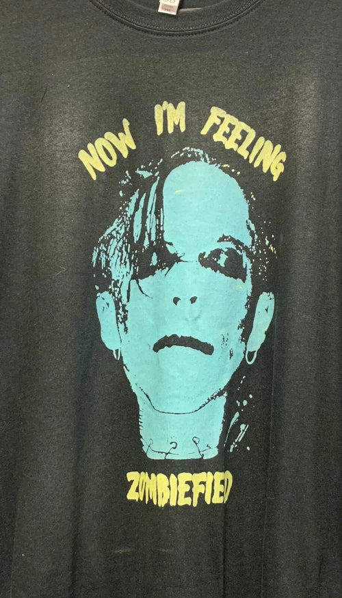ALIEN SEX FIEND - NOW IM FEELING ZOMBIEFIED - Official Colour/Black T-Shirt *NEW