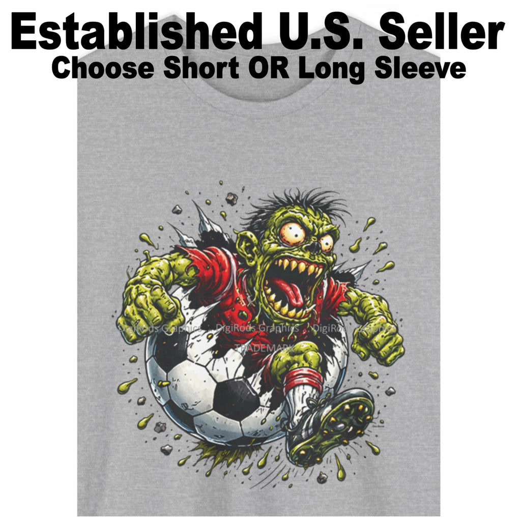 Soccer Zombie Team Player Ball Blast DigiRods Funny Cartoon T Shirt
