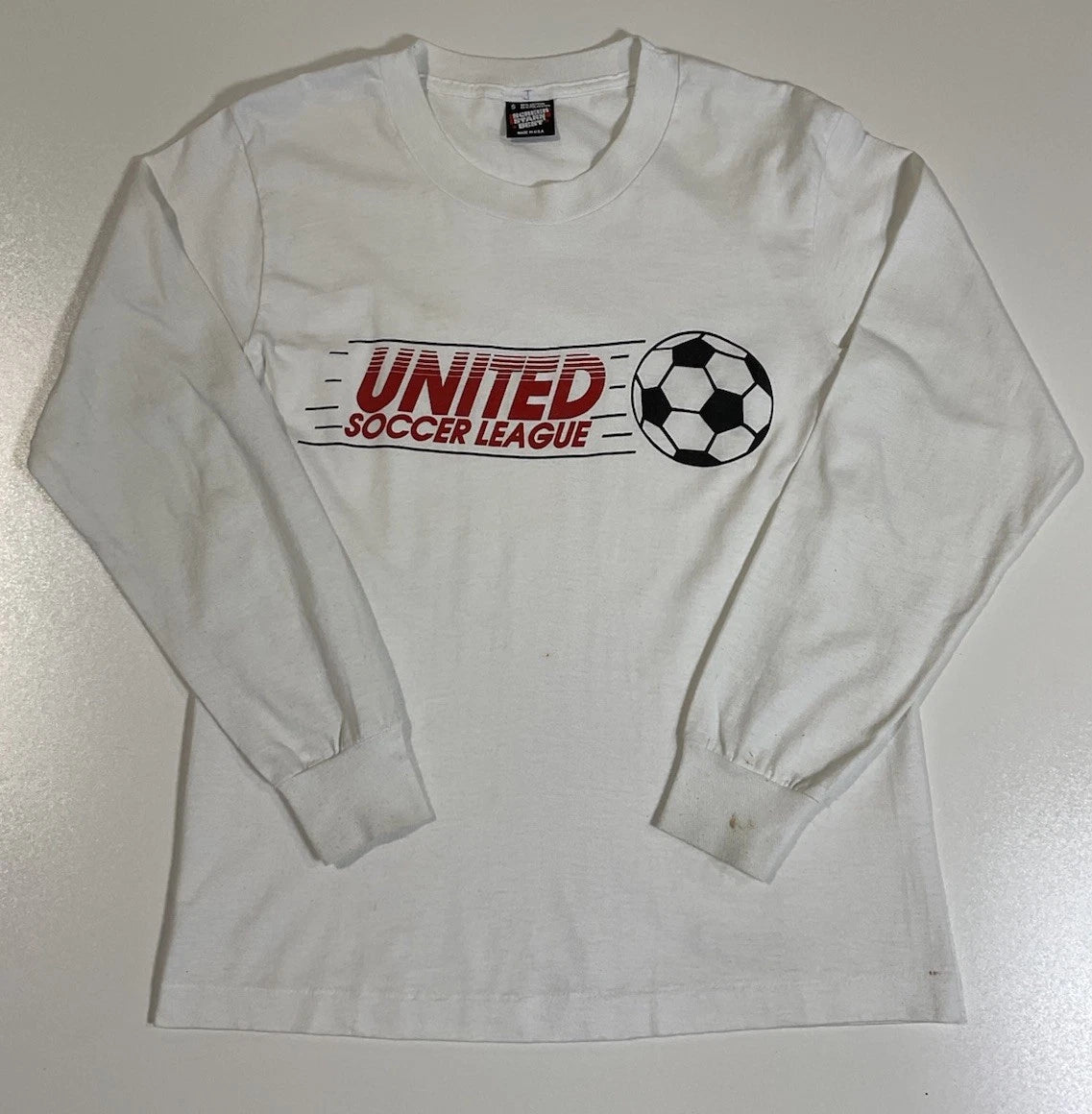 Vintage United Soccer League Long Sleeve T Shirt Sz S Blokecore USL 80s 90s