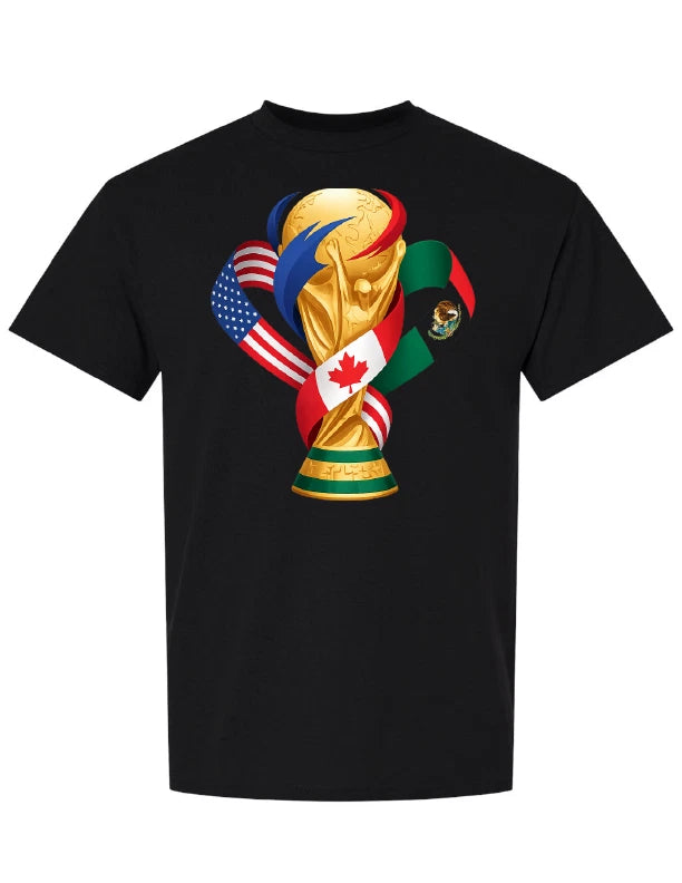 FIFA 2026  tee World Cup T-Shirt Soccer Graphic Tee USA Football Fan Black tee