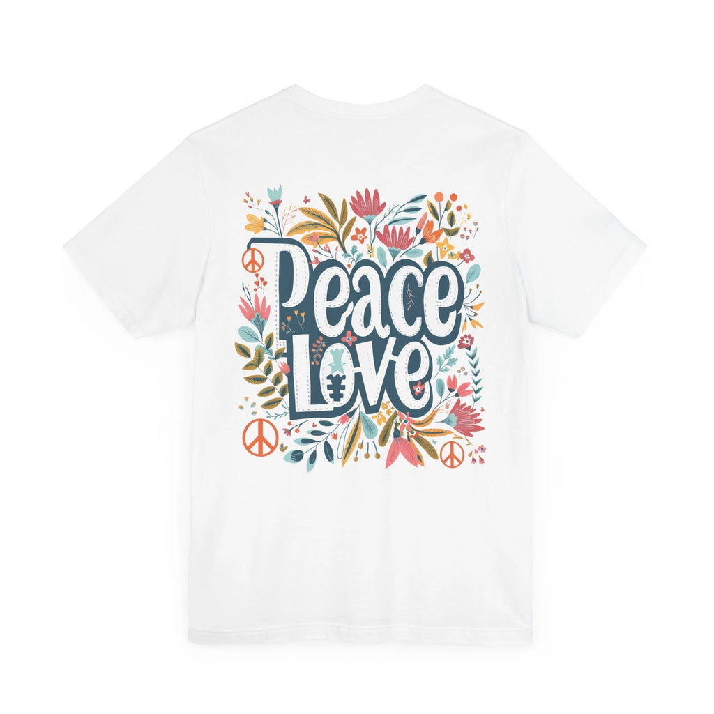 Peace Love Blumen T-Shirt – Boho-Ästhetik & Naturinspiriertes Design