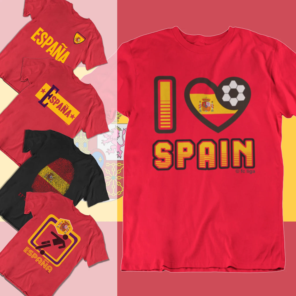Adults Kids Choice Of SPAIN Football T-Shirts 2026 Spanish World Cup Mens Espana