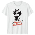 Too Hot To Haunt Pinup Devil Halloween Mens Womens Graphic Tee Shirt