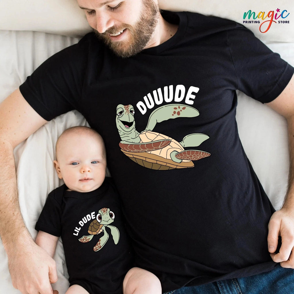 Father and Son Matching Shirts, Dad and Son Matching Turtles Father Son Shirts