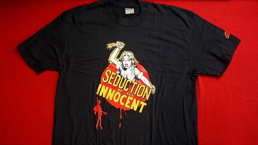 Vintage 90's Graphitti Designs, Seduction of the Innocent T shirt, NOS Sealed