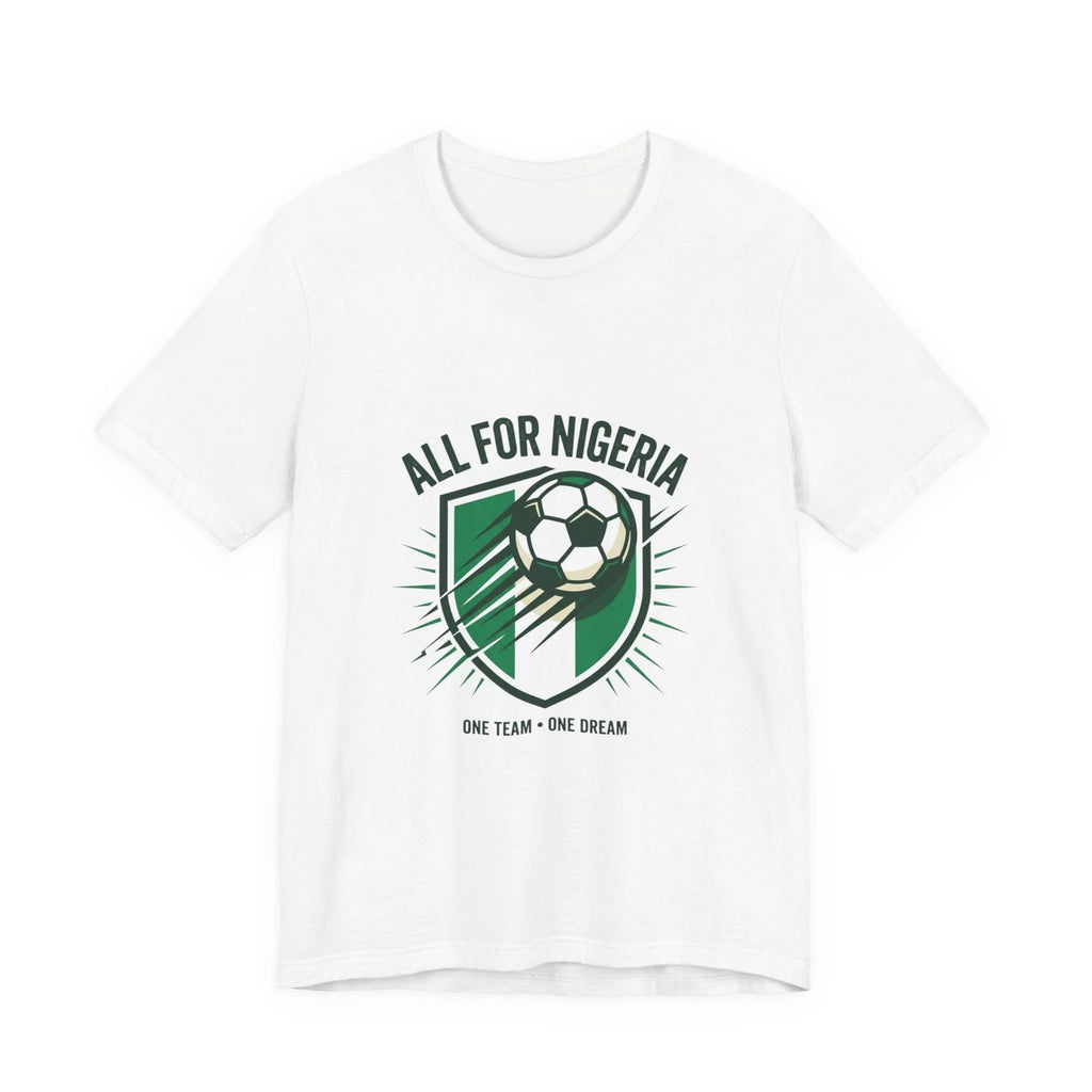 All For Nigeria Soccer Shield Tee | country pride, retro soccer