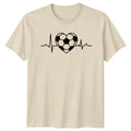 Soccer Heartbeat Love Football Ekg T-Shirt Soccer Birthday Gift For Him And Her