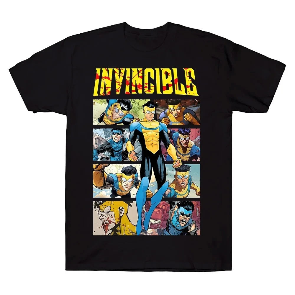 Invincible T-Shirt Animated Superhero Show Tee Graphic Print Unisex 100% Cotton