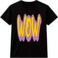 WOW Pop Art T-Shirt Colorful Bubble Text Graphic Tee Streetwear Top Men Women