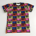 OBEY Pop Art All Over Print T-Shirt Medium 21x29 Streetwear Skater Vintage AOP