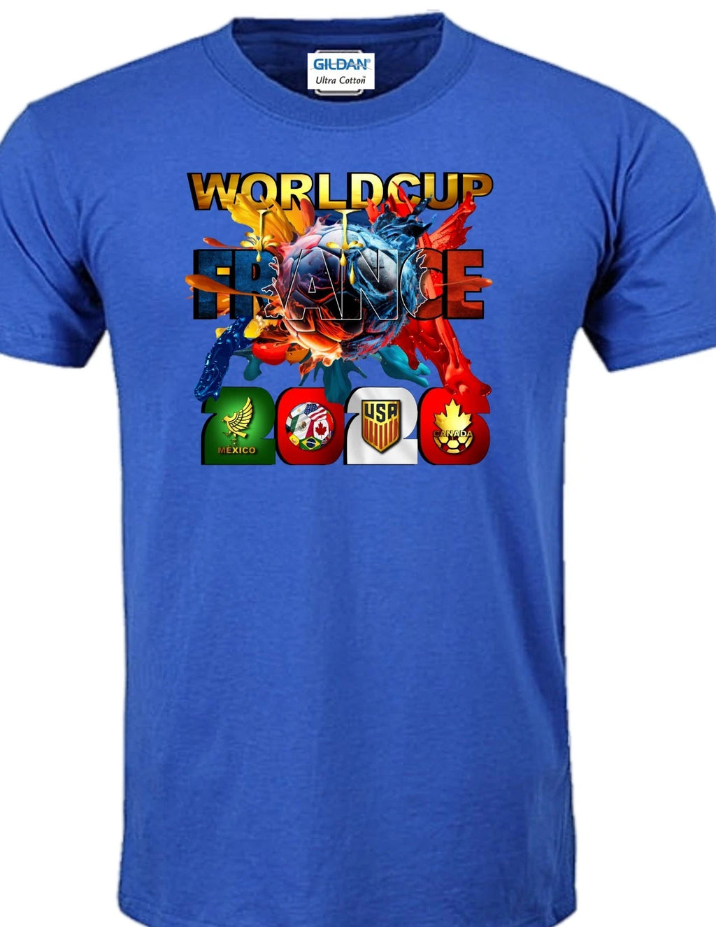 FRANCE SOCCER WORLD CUP 2026 100% COTTON 100% PRESHRUNK GILDAN