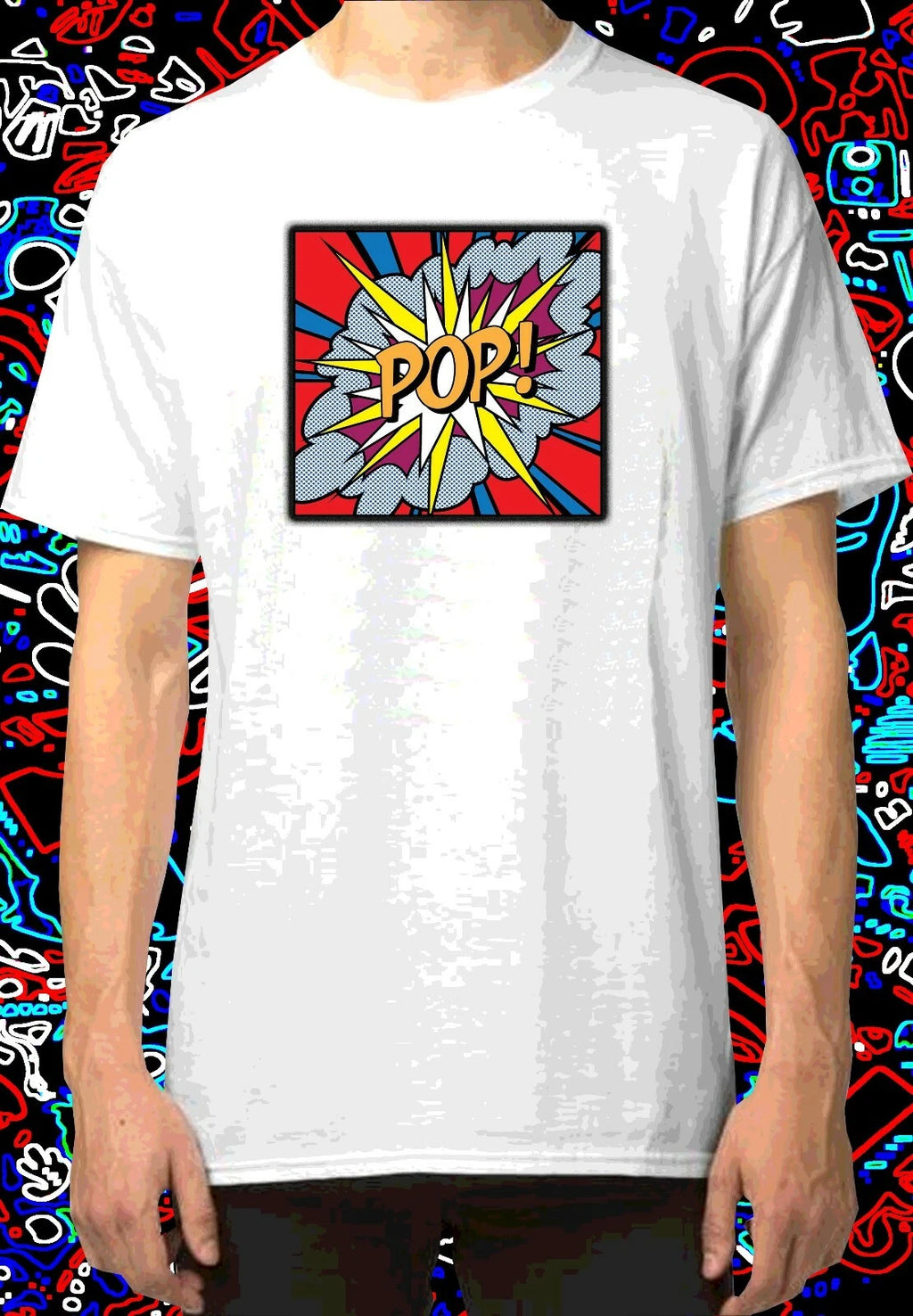 Pop Art Rock Punk Retro  cult Lichtenstein Comic T Shirt INISHED Productions