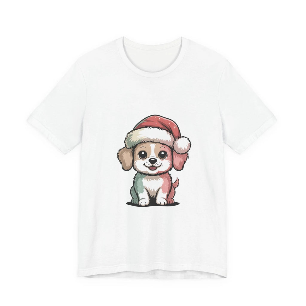Minimal Santa Puppy T-Shirt | modern santa graphic, abstract christmas shirt