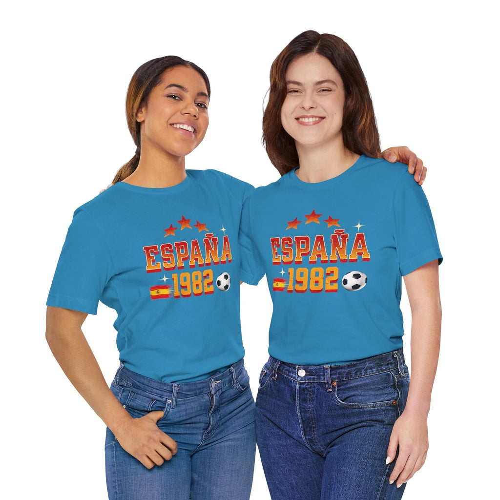 Spain 82 Sports World Cup Tee, Football Fan Shirt, Soccer Tournament Top, Unisex