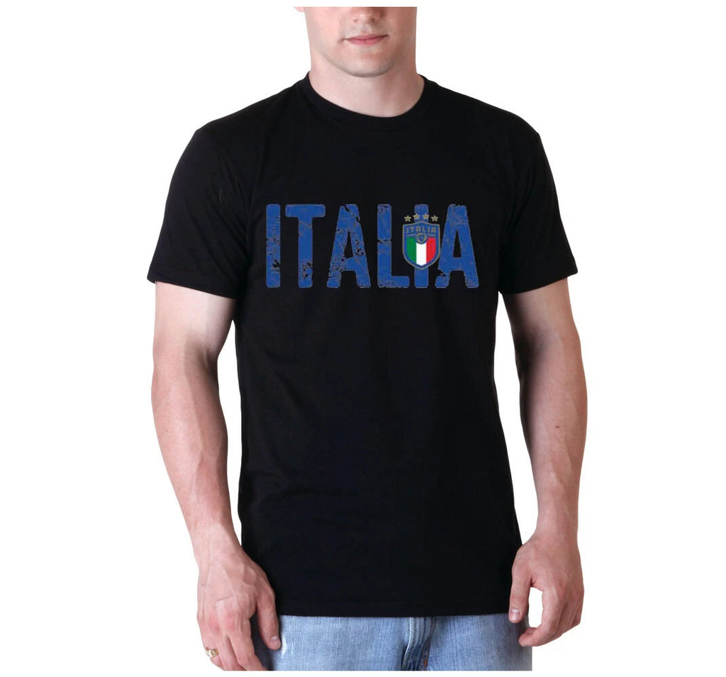NEW! Italy Soccer Flag Country Italia Distressed Design T-shirts S-5XL Unisex