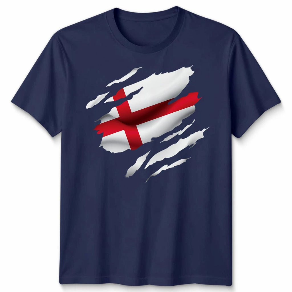 England Flag Slash Unisex Tshirt Patriotic Football Fan Top Cool Design