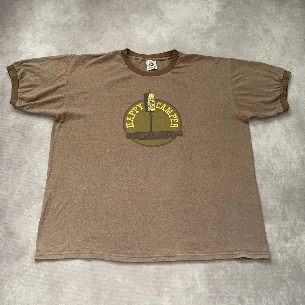 Vintage 90s Bella Wine Shirt Size XL Vineyard Happy Camper Funny Drink Alcohol