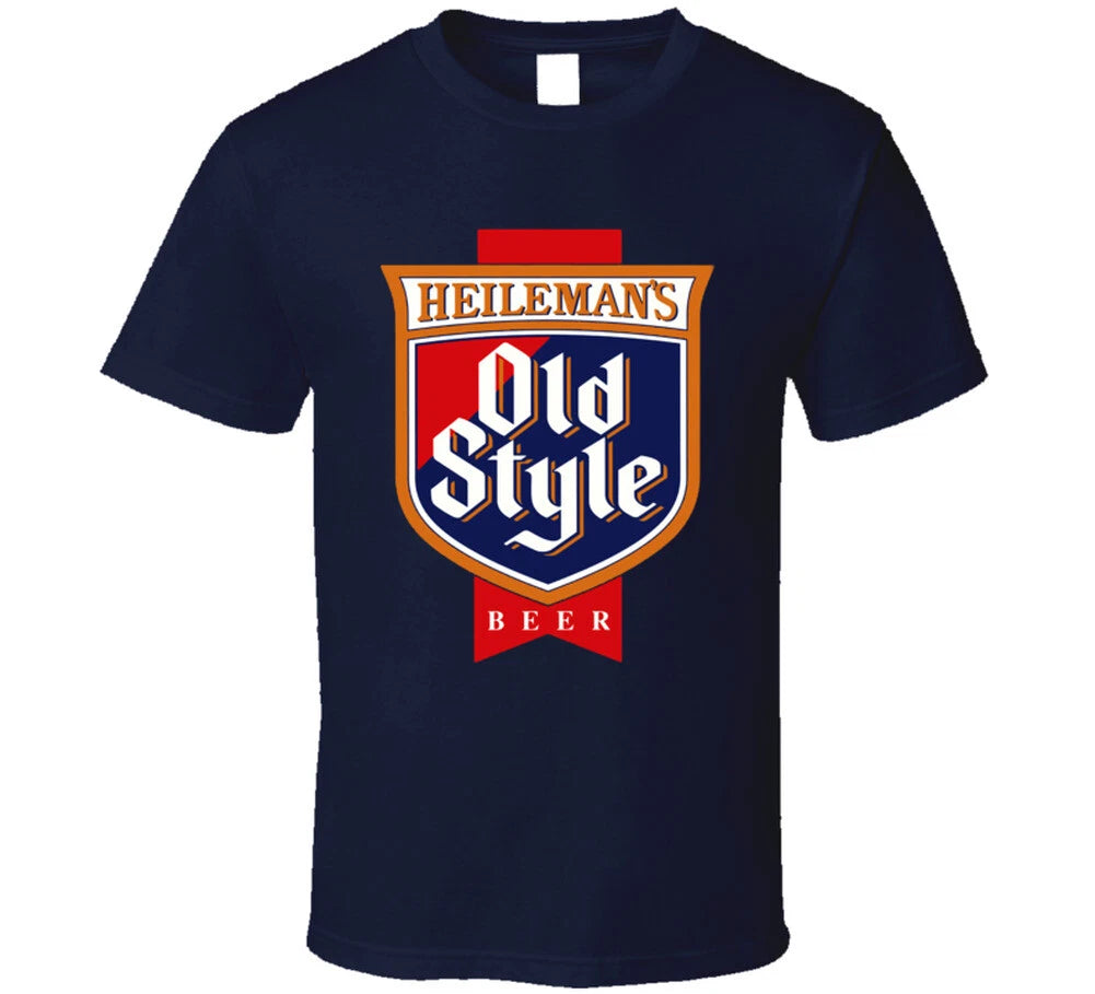 Heilemans Old Style Beer Cool Brewery Brew Logo T Shirt