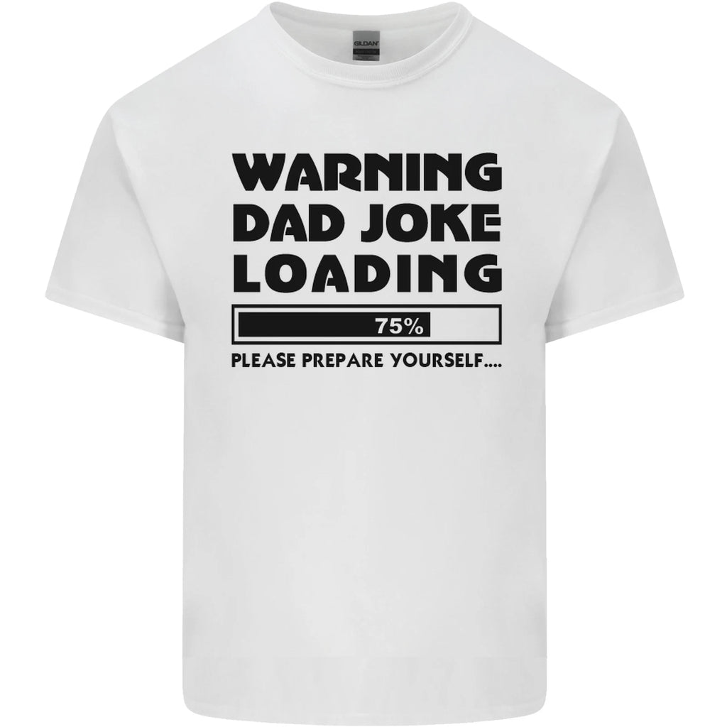Warning Dad Joke Loading Fathers Day Funny Mens Light Cotton T-Shirt