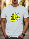 You Are So Mean Cartoon T-Shirt Funny Graphic Tee Unisex Tee Pop Art Style